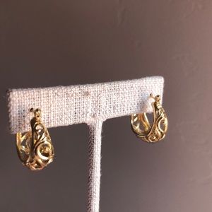 Filigree Vermeil Hoop Earrings